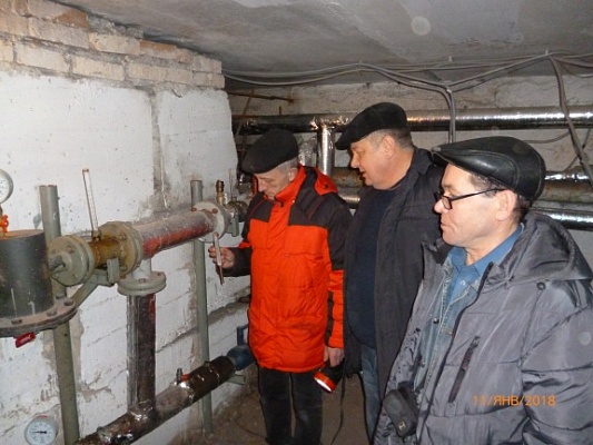 Проведена ревизия подвальных помещений, приборов учета и элеваторных узлов